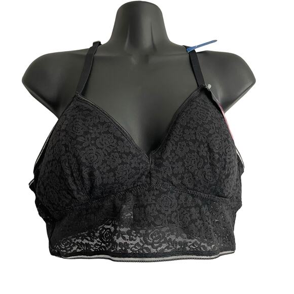 Maidenform Size XL Pure Comfort Strecth Lace Wireless Demi Bralette Racerback - Picture 1 of 13
